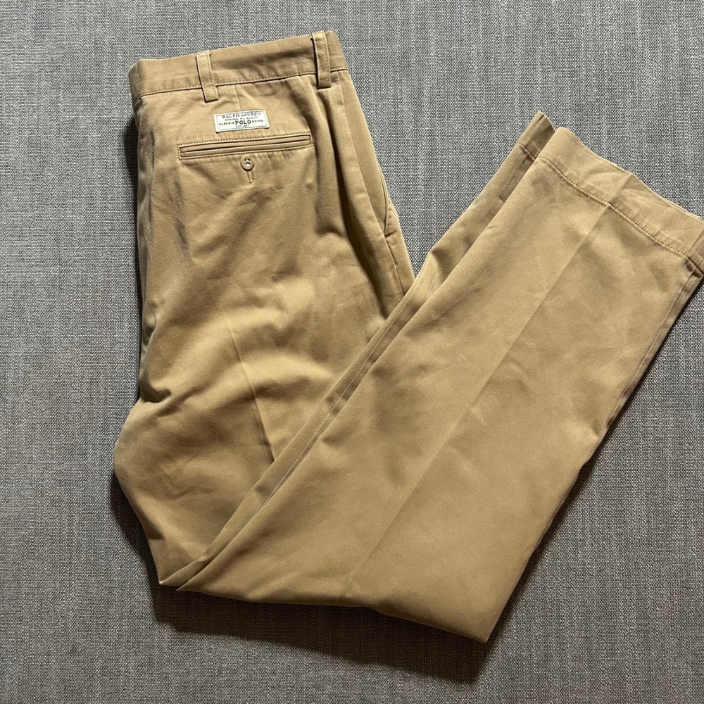 Polo Ralph Lauren Prospect Pant Mens 36x32 Tan Khaki Chino Straight Leg Cotton